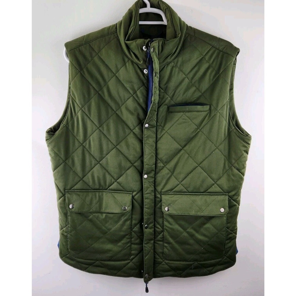 Fisher + Baker Men's XL Lexington Quilted Zip-Front Vest‎ Olive